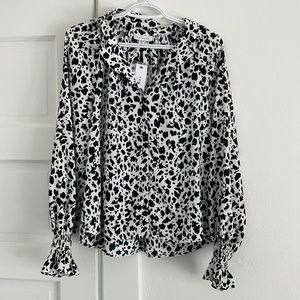 NWT Topshop blouse, animal print.